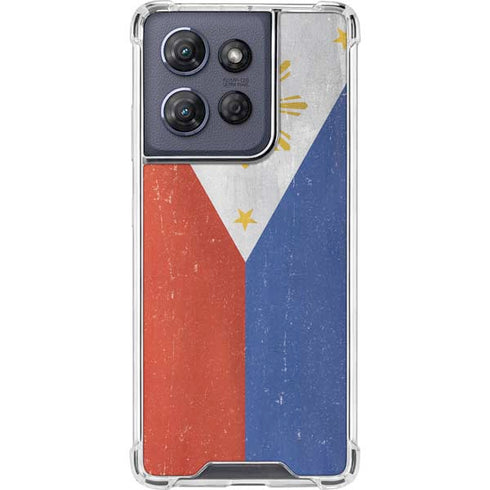 Philippines Flag Distressed Moto G Play 5G (2025) Clear Case